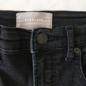 Everlane High Rise Authentic Stretch black skinny jeans